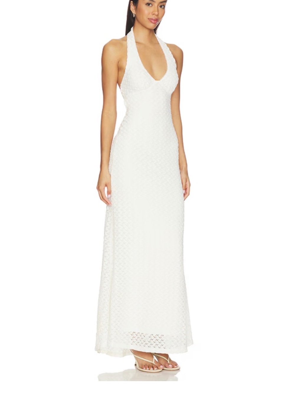 Cream halter dress